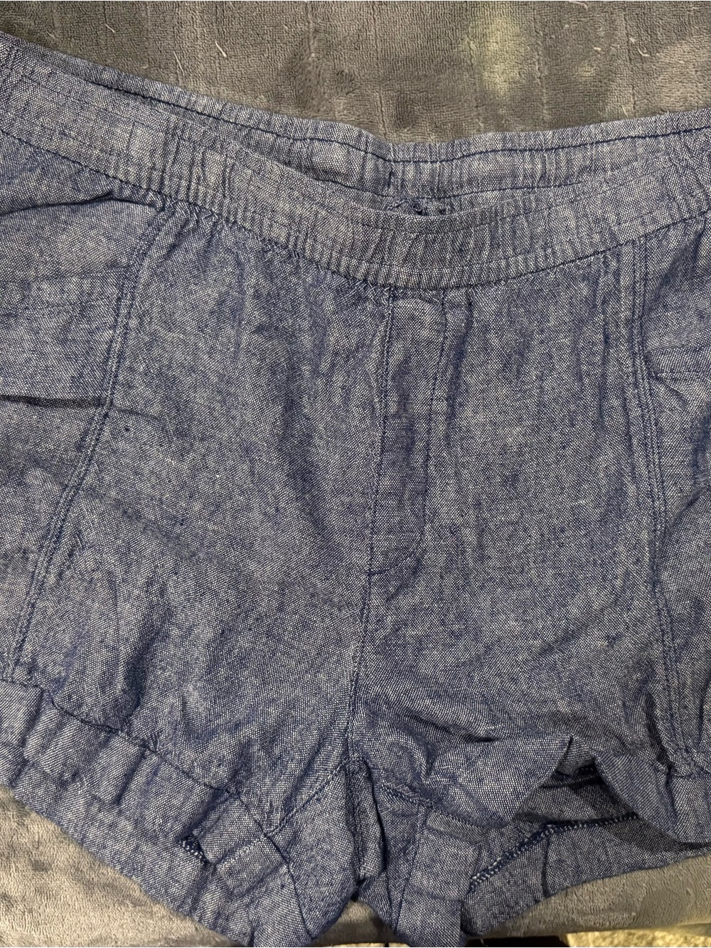 Old Navy Chambray Blue Athletic Shorts